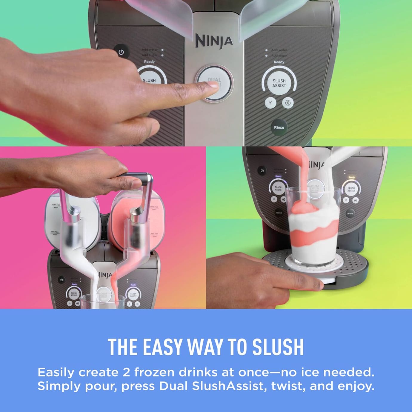Ninja SLUSHi Twist Frozen Drink Maker - Blue