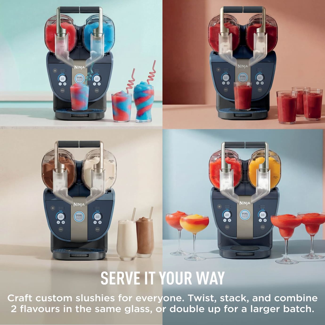 Ninja SLUSHi Twist Frozen Drink Maker - Blue