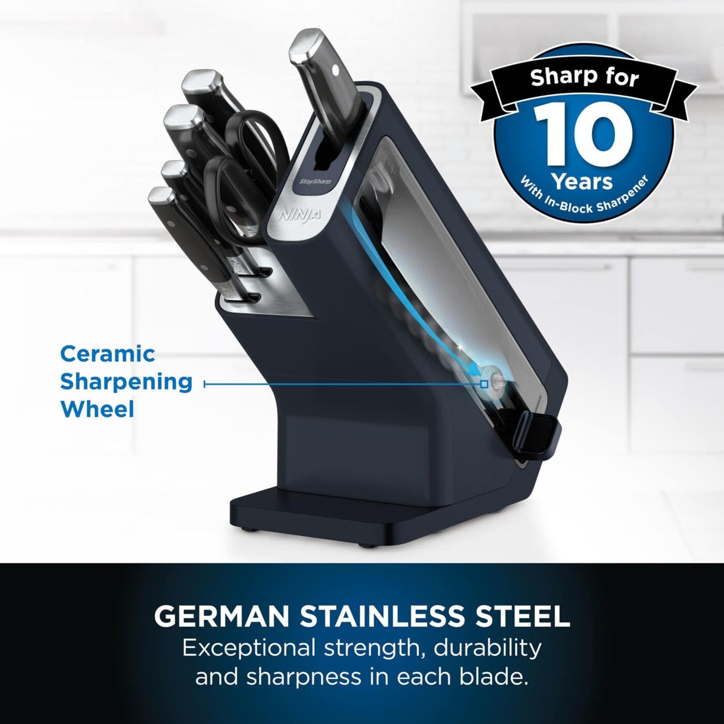 Ninja Foodi StaySharp 6-Piece Knife Block K32006UKCYD