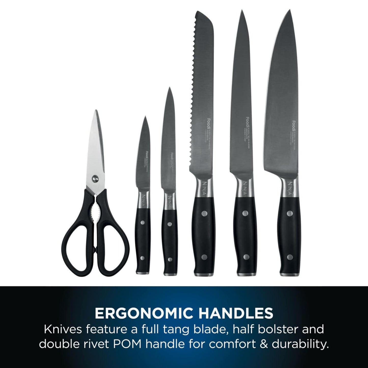 Ninja Foodi StaySharp 6-Piece Knife Block K32006UKCYD