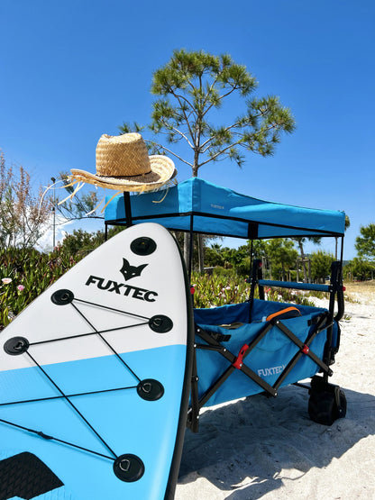 FUXTEC FX-CTB800 Beach Handcart with Sun Canopy & Push Handle