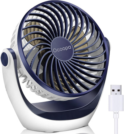 OCOOPA USB Desk Fan with Adjustable Speed and 360° Rotation