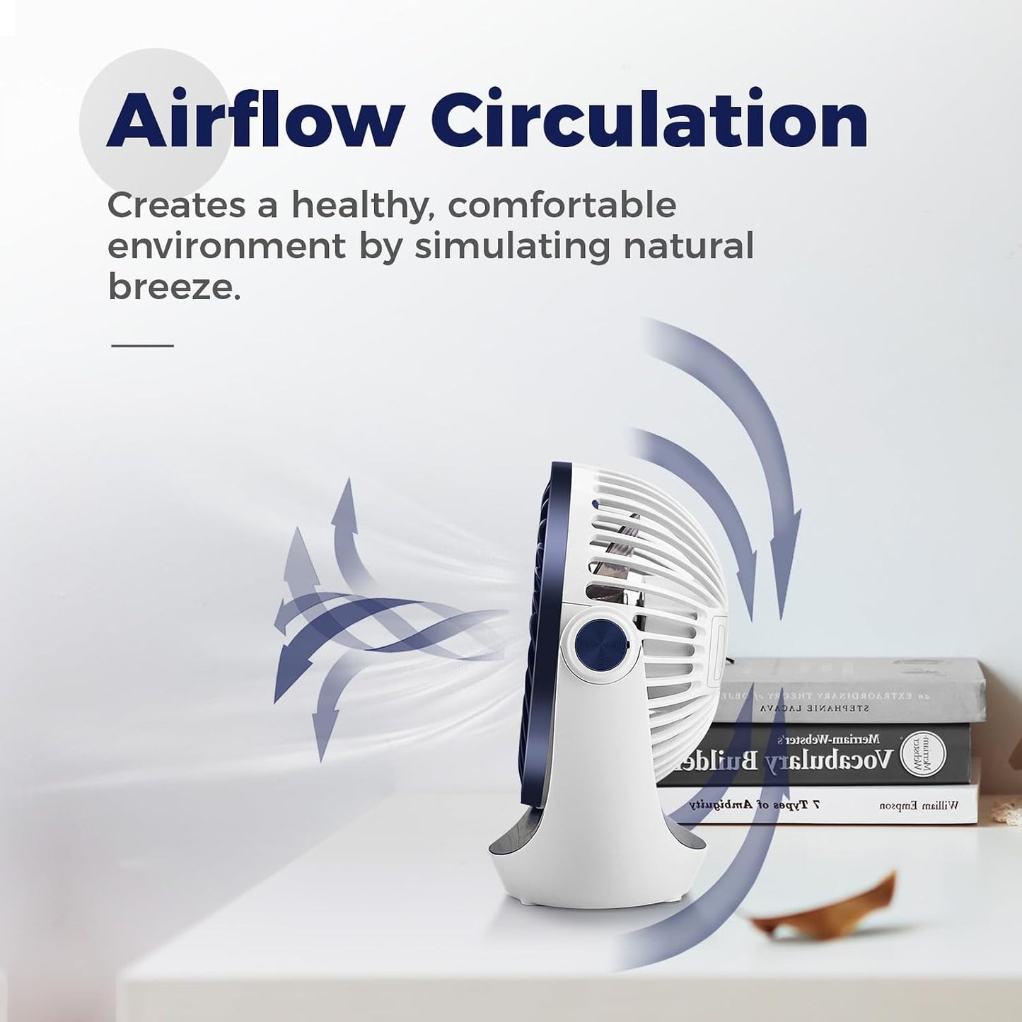 OCOOPA USB Desk Fan with Adjustable Speed and 360° Rotation