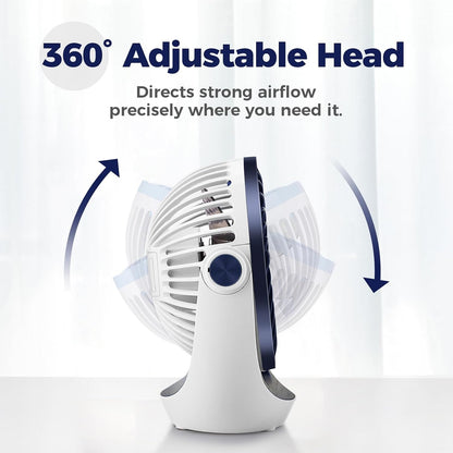 OCOOPA USB Desk Fan with Adjustable Speed and 360° Rotation