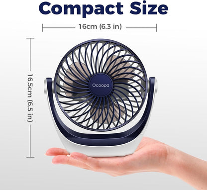 OCOOPA USB Desk Fan with Adjustable Speed and 360° Rotation