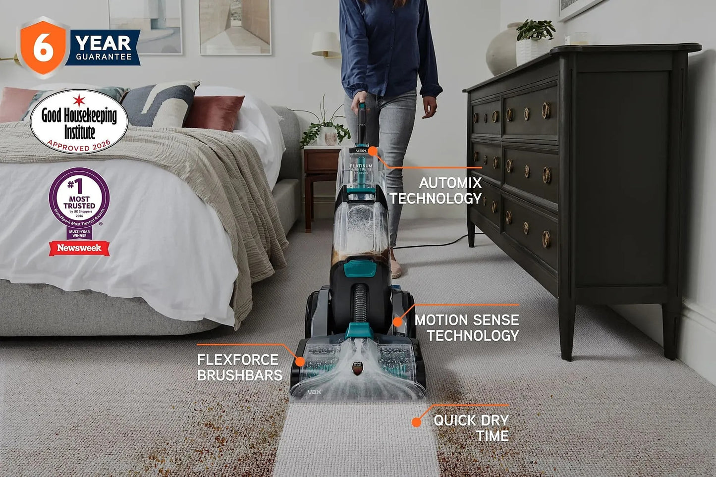 VAX Platinum SmartWash Pet Carpet Cleaner